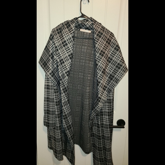 Eluminary plaid jacket long blazer sweater large - Picture 1 of 5